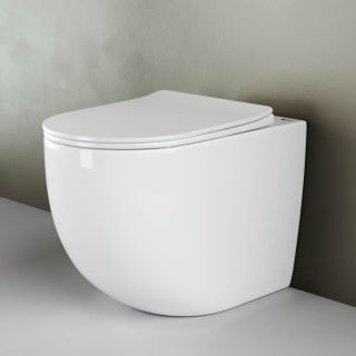 Приставной унитаз Ceramica Nova Mia CN1810 безободковый белый